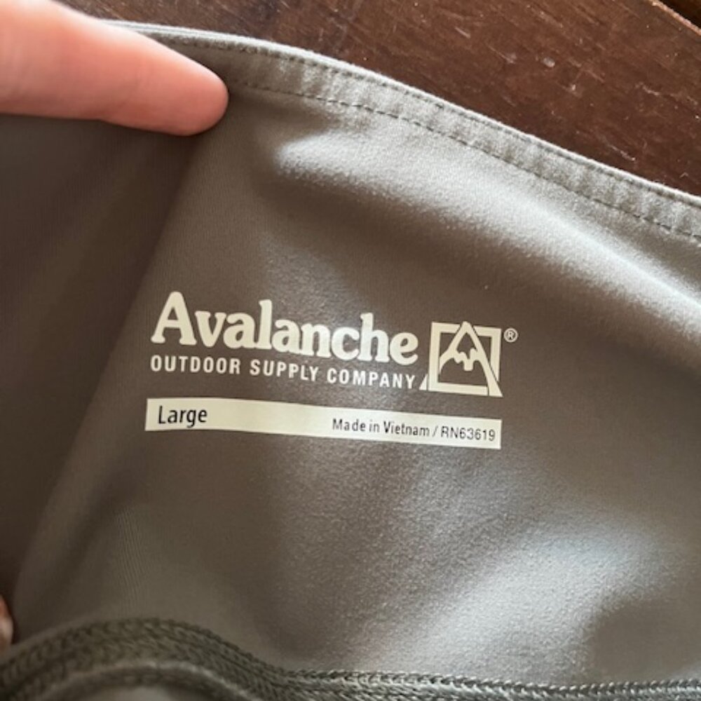 Avalanche green athleisure leggings with pockets (size: L)